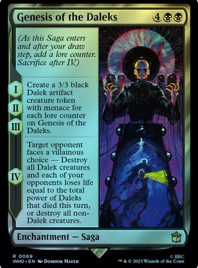 呆呆龙卡牌 万智牌 闪 戴立克创生 英文 神秘博士 黑色 金