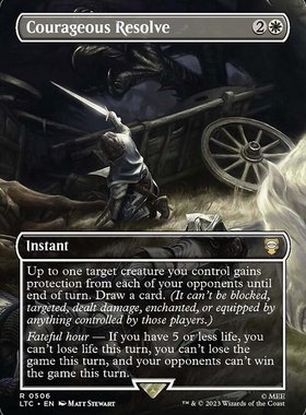 万智牌 Courageous Resolve 英文 魔戒节假日版 白色 金