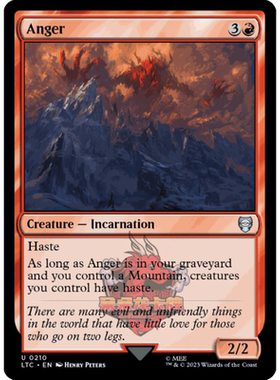 万智牌 愤怒 英文 魔戒中州传说指挥官 红色 金