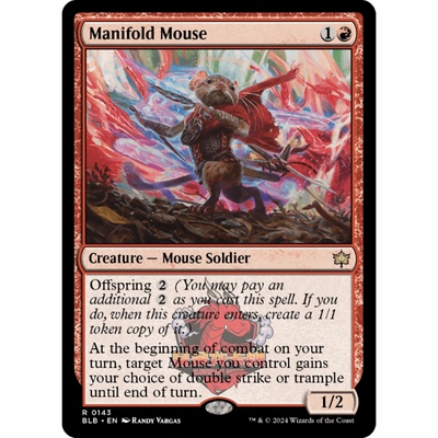 呆呆龙 万智牌 多面家鼠 Manifold Mouse 0143 平/闪 红色 金