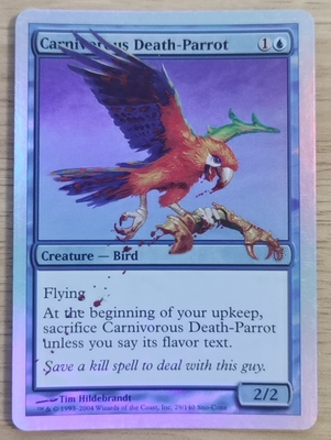 呆呆龙卡牌 万智牌 英文 闪 Carnivorous Death-Parrot 鸡飞