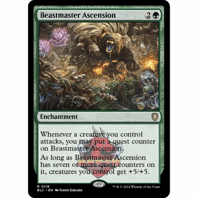 万智牌 兽侯腾扬 Beastmaster Ascension 118 斑隆洛指挥官 绿色