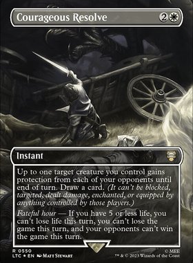 万智牌 Courageous Resolve 英文550 潮涌闪 魔戒节假日版 白色金