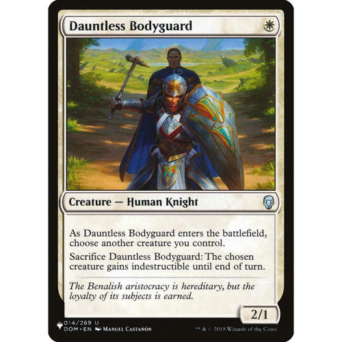 万智牌 DOM 14 dauntless bodyguard 不屈护卫 the list