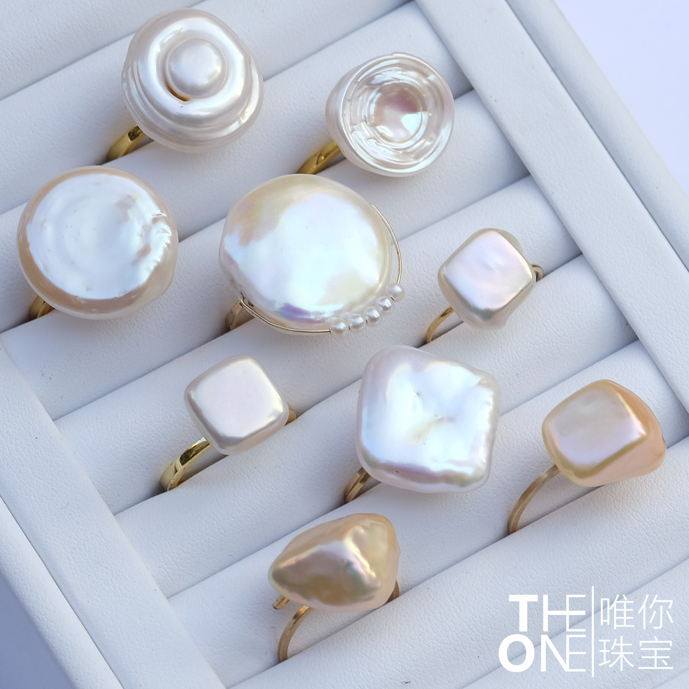 天然方形珍珠戒指 巴洛克异形珍珠指环几何形14k注金戒托不褪色|msdalam kategori Aksesori/Barang Kemas Fesyen, Ring/Ring - dari Buy2taobao.com untuk memberikan perkhidmatan ejen Taobao profesional membeli