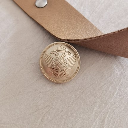 不褪色材质 黑金双色 金色微鼓金属西装 大衣纽扣 nocen纽扣
