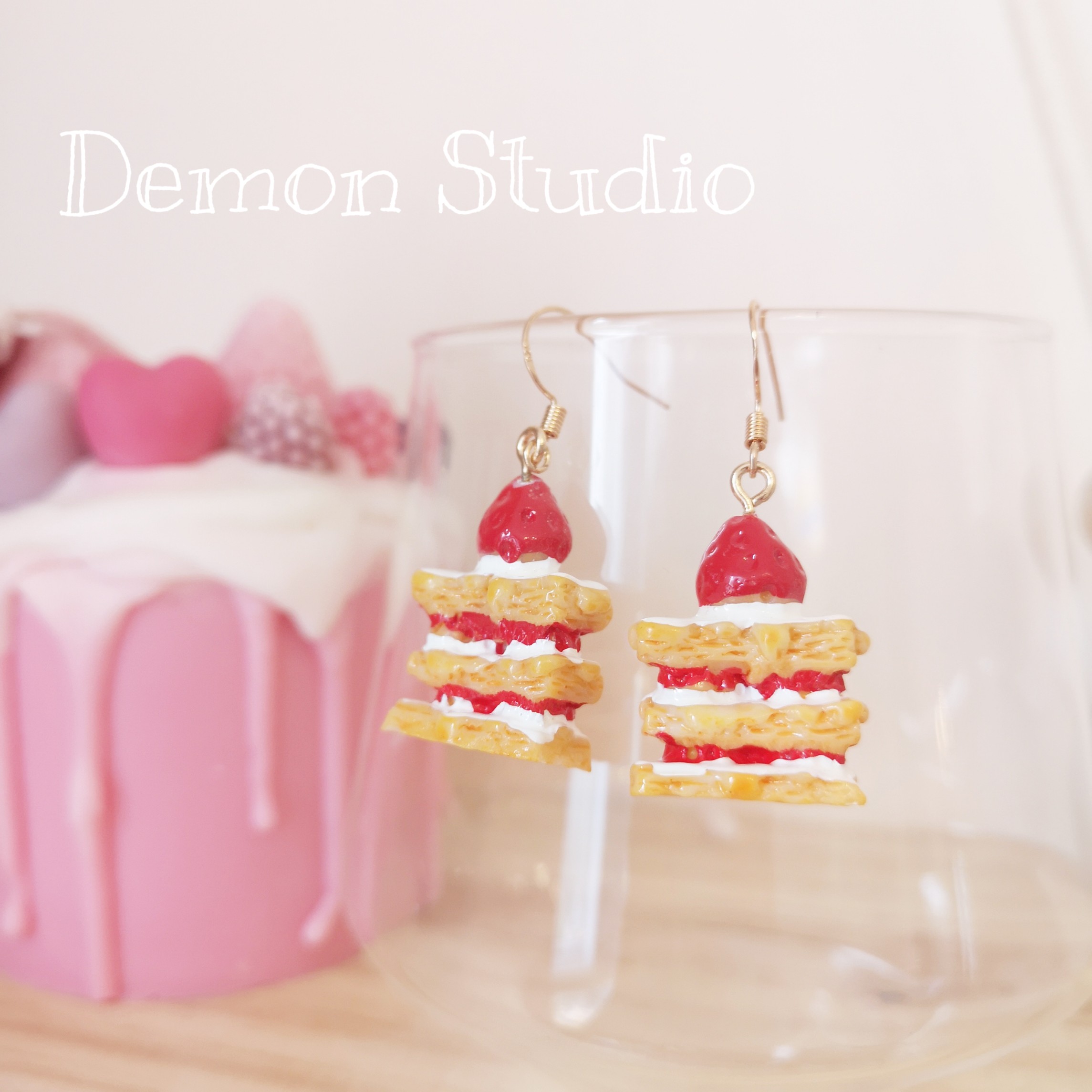 敲想咬一口~ins少女925银耳夹