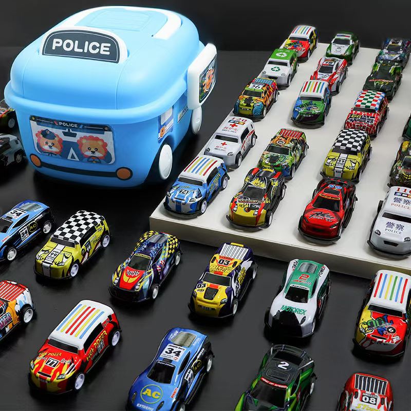 回力儿童玩具车迷你小汽车合金车模型大全男孩小车小号盒装工程车