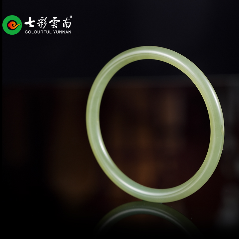 七彩云南和田玉叮当镯少女时尚款