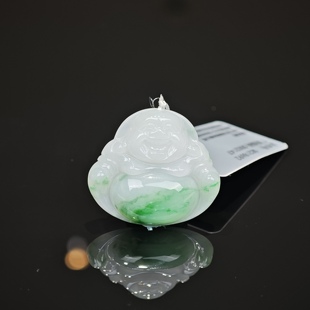 【孤品】七彩云南翡翠佛公糯种大肚弥勒佛公吊坠挂件吊坠玉佩玉坠