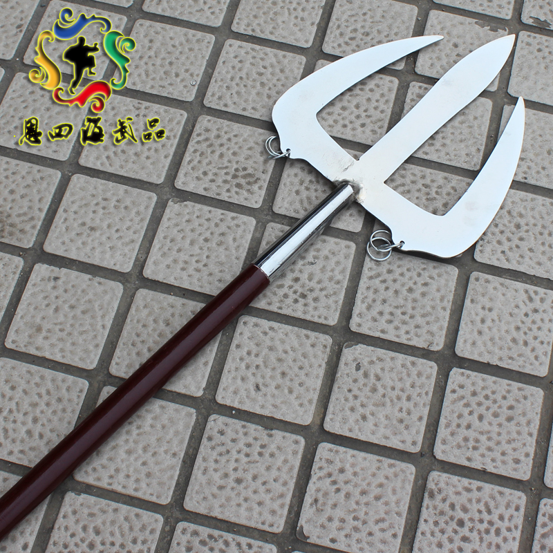 包邮三叉 牛头叉 圆叉 单戟 双戟 钩镰枪  钱枪三尖两刃枪 大兵器