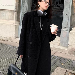 【高档礼盒装】NMT 2025秋冬韩系高级感中长款双面羚羊绒加厚大衣