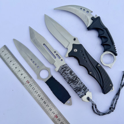 CSGO游戏周边道具未开刃不锈钢材质爪子刀M9原皮肤非涂装cs2礼物