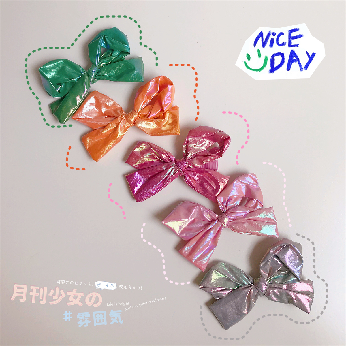 气质绝美人鱼姬蝴蝶结儿童发夹