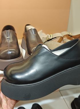 M998大头厚底小皮鞋女2025春季新款一脚蹬两穿英伦风乐福单鞋9370