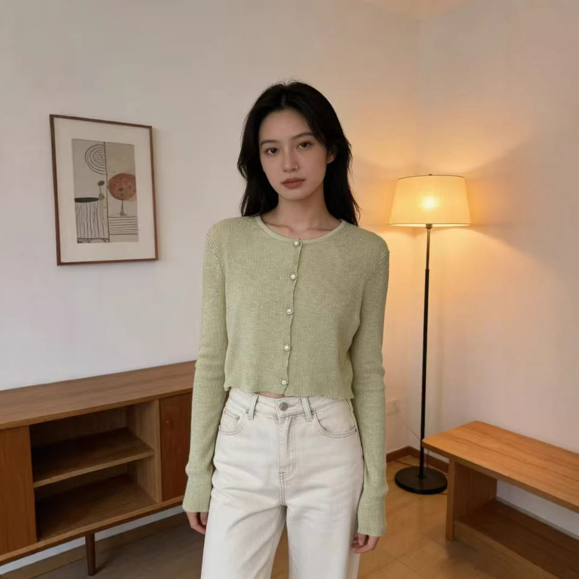 针织衫短款开衫长袖女春夏薄外套外搭披肩修身显瘦上衣百搭罩衫