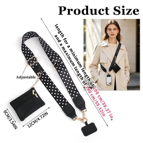 2026秋冬跨境外贸新款 Phone Straps 带钱包挂绳可调节斜挎带现货