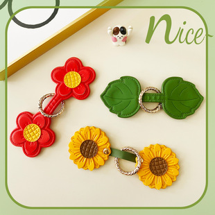 原创强磁吸花朵绿叶帽夹外出旅游帽子眼镜收纳夹精美包挂多巴胺