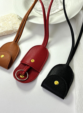 新款钥匙包项链抽拉式迷你小巧简约锁匙包挂脖男女车钥匙小包包