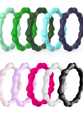 新款竹节硅胶戒指 欧美情侣男女户外运动骨头款 silicon ring