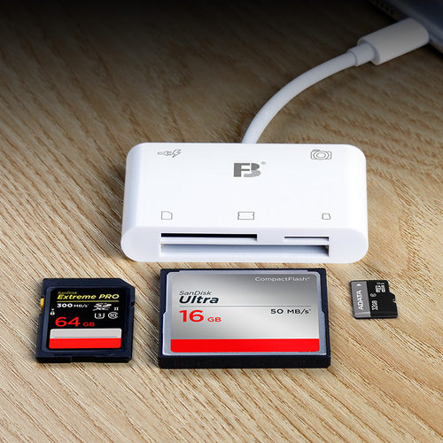 沣标OTG21手机读卡器TF SD CF SDHC SDXC存储卡读卡器适用苹果
