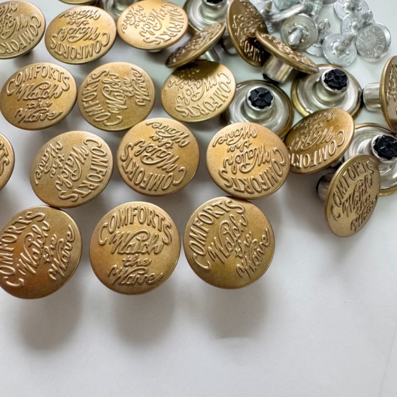 现货YKK工字扣刻字字母牛仔扣2025新款手工安装可不用工具满包邮