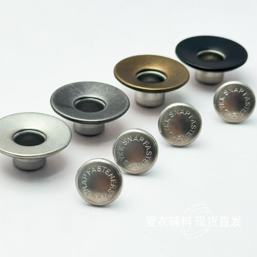 现货YKK凹面工字扣SNAP底钉全铜牛仔扣27L新款满包邮不能手工安装