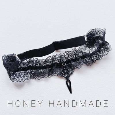 简约y2k十字架蕾丝项圈甜酷个性小众辣妹choker腿带配饰哥特颈环