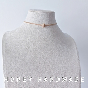 原创设计极简细颈圈精致异形点缀女简约锁骨链颈链项圈choker