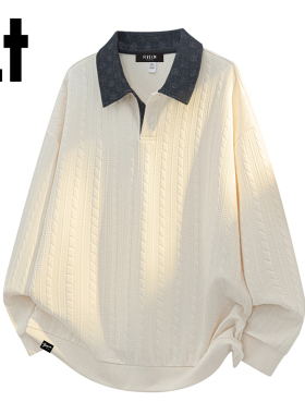 it :5cm/FIVECM春秋休闲新款百搭POLO衫男美式潮牌宽松简约卫衣YQ