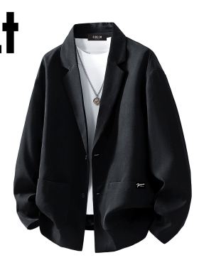 it :5cm/FIVECM春秋季新款休闲西服男美式宽松百搭潮流西装外套YQ
