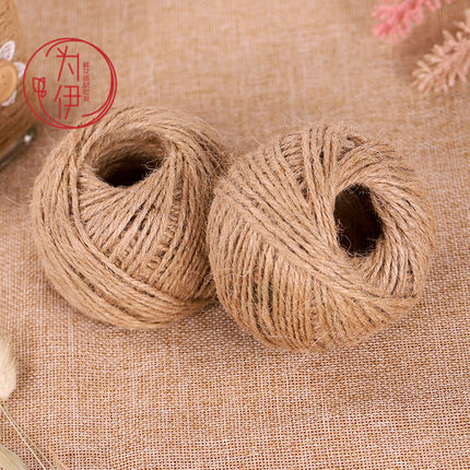 天然三股麻绳环保绳子手工DIY装饰复古扎花束捆绑花艺鲜花包装带