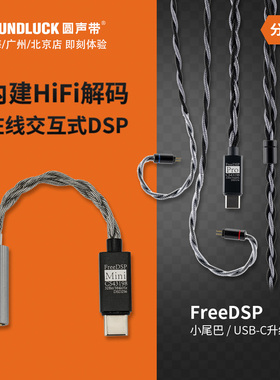 水月雨FreeDSP Mini手机解码耳放小尾巴USB-C升级线Pro圆声带行货