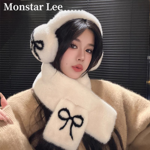 Monstarlee冬天耳暖毛绒耳套