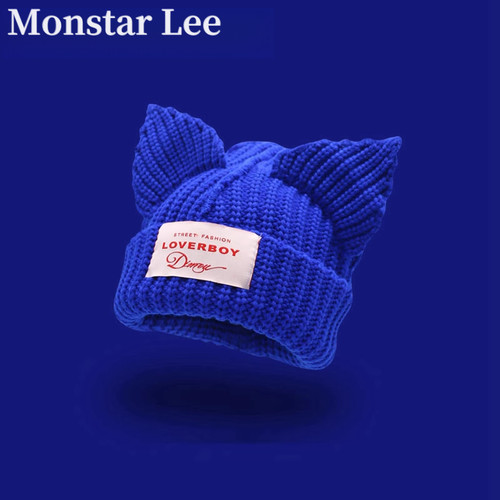 MonstarLee可爱狐狸耳朵毛线帽