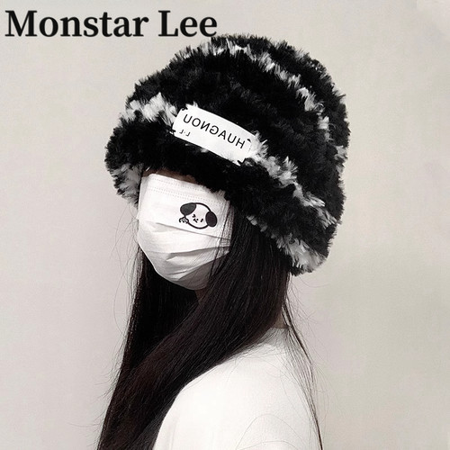 MonstarLee毛线帽子女冬季针织
