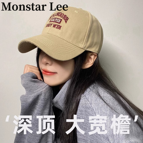 深顶鸭舌帽女夏加宽大帽檐