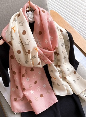 2025春夏新款棉麻围巾女士长款披肩百搭薄款丝巾学生显白防晒披肩