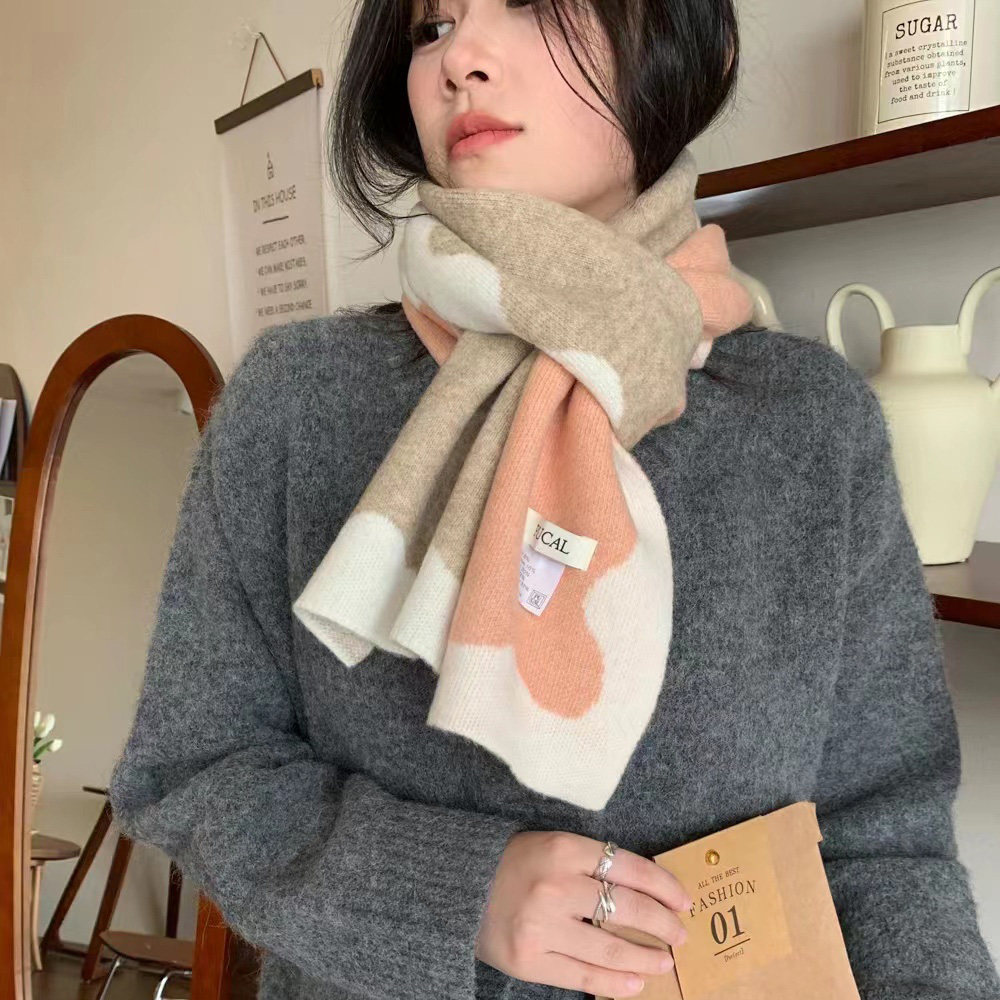 羊毛围巾加厚防寒保暖仿羊绒披肩