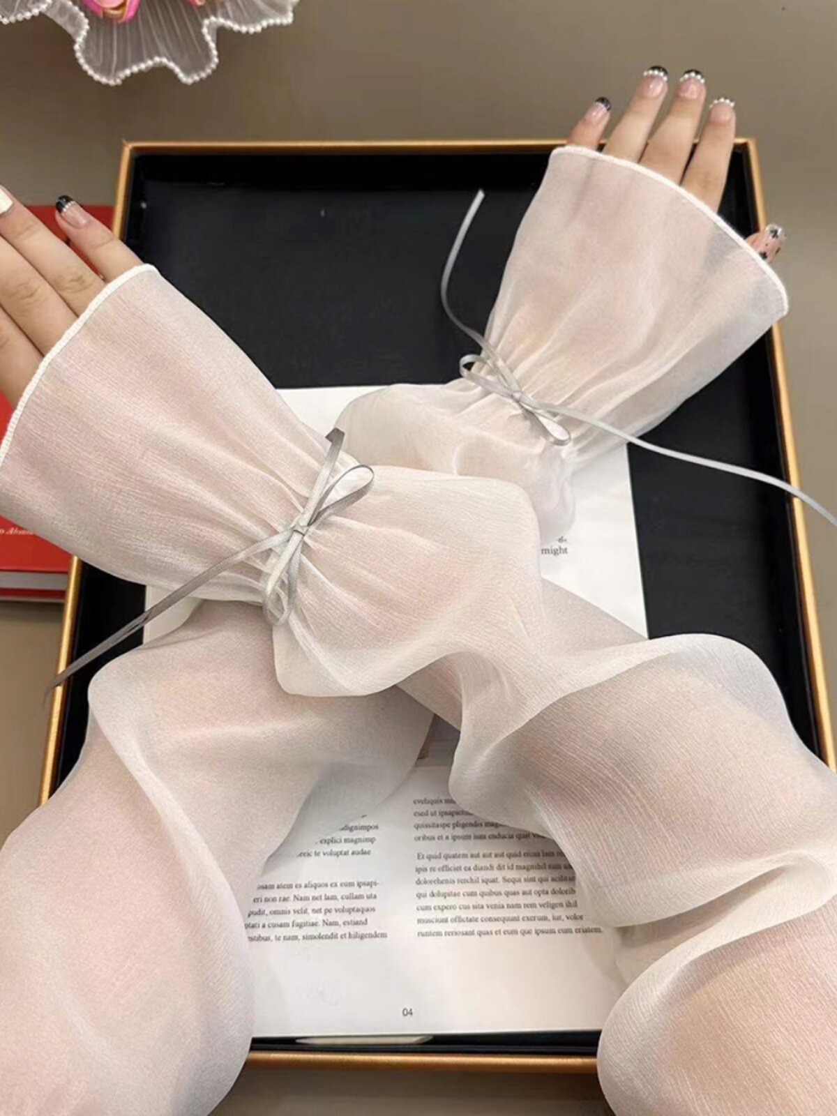 SUNSCREEN SLEEVE WOMENS SUMMER LACE ICE SLEEVE 2024 NEW ANTI-ULTRAVIOLET DRIVING LOOSE GLOVES THIN ICE SILK HAND SLEEVES