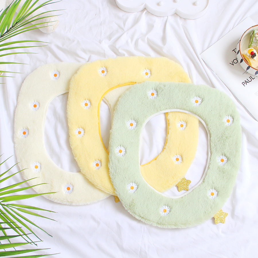 秋冬季小清新可爱风毛绒坐便套