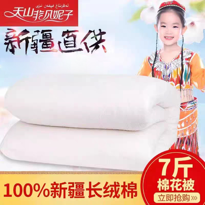 7斤新疆棉被长绒棉花被芯单人双人褥子垫被棉絮棉胎学生春秋冬被,床上用品,棉花被,淘宝优惠券,粉丝福利购,淘宝优惠卷