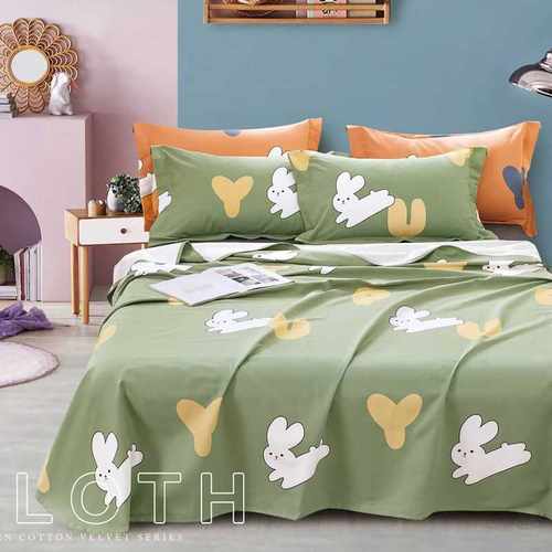 田园风亲肤感好加厚床单老粗布