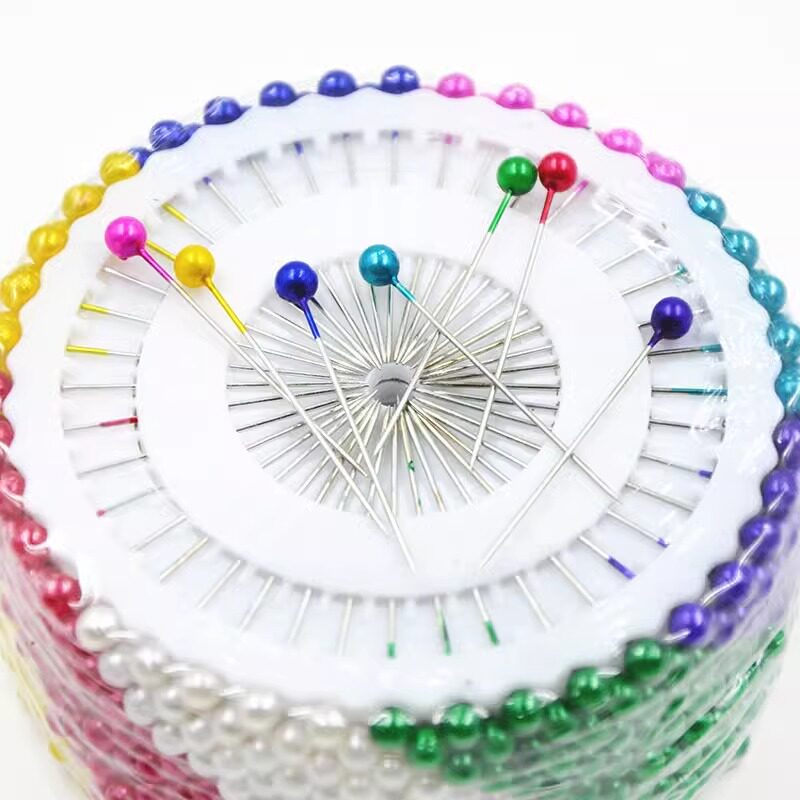 大头针彩色珠针钉针服装裁剪立裁固定工具定型针插针大号定位针