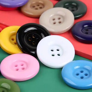 四眼宽边扣子靓女外套裤子扣毛衣开衫扣袖口扣子20色百搭树脂纽扣