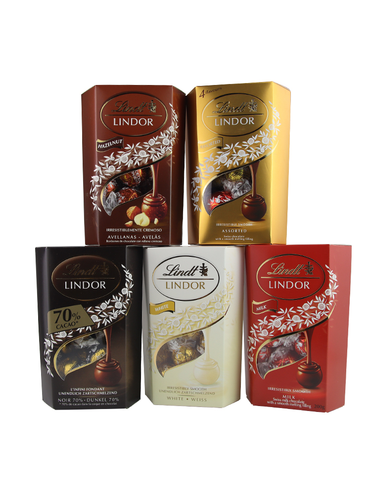 lindt Lindor瑞士莲软心黑巧克力球混装牛奶草莓婚庆喜糖生日礼物