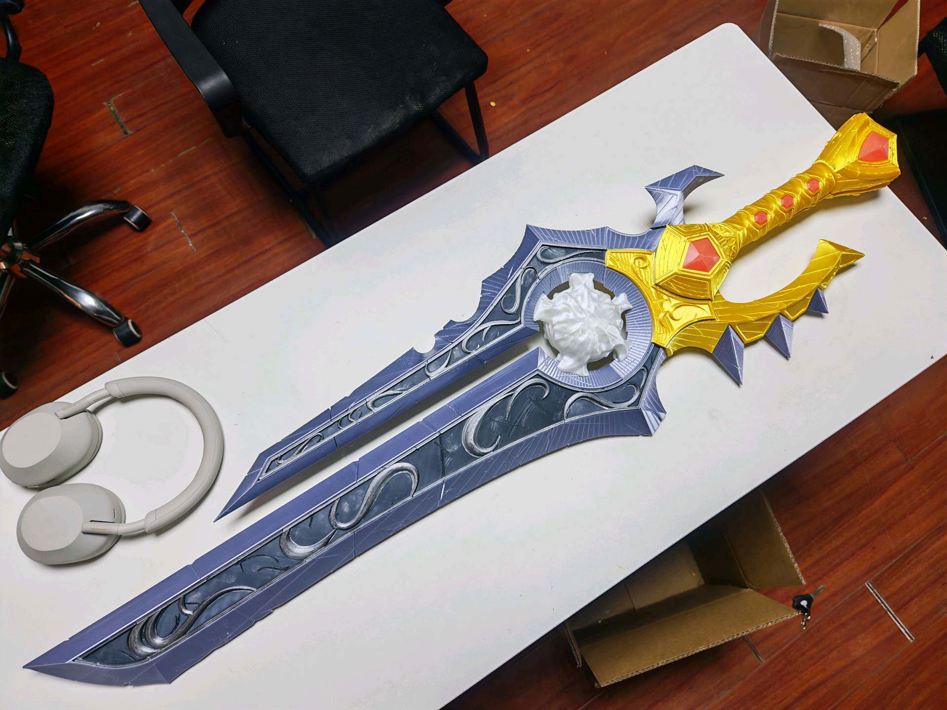 魔兽世界瓦里安武器萨拉迈恩瓦王剑游戏cos道具3D打印