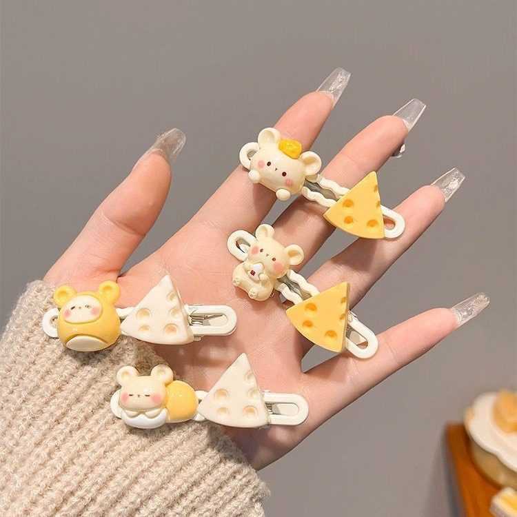可爱奶酪仓鼠发夹女前额侧边刘海夹卡通发卡ins碎发鸭嘴夹子头饰,饰品/流行首饰/时尚饰品新,民族风发饰,淘宝优惠券,粉丝福利购,淘宝优惠卷