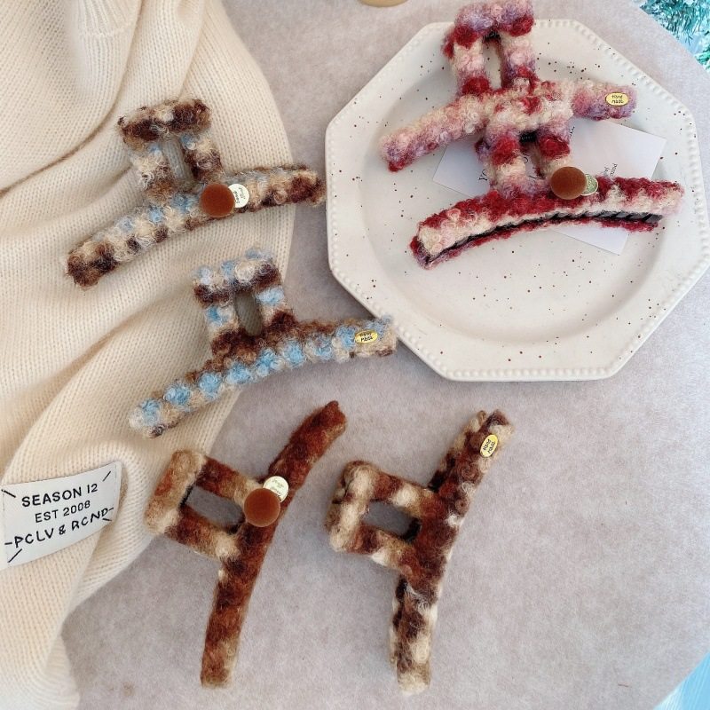 韩系新款紫色蝴蝶结抓夹女高级感后脑勺盘发夹大号毛绒夹子,饰品/流行首饰/时尚饰品新,民族风发饰,淘宝优惠券,粉丝福利购,淘宝优惠卷