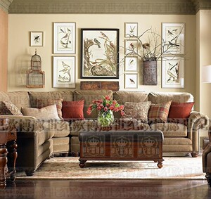 美国纯进口原版画芯装饰画挂画美式客厅花鸟画 奥杜邦鸟类的乐园